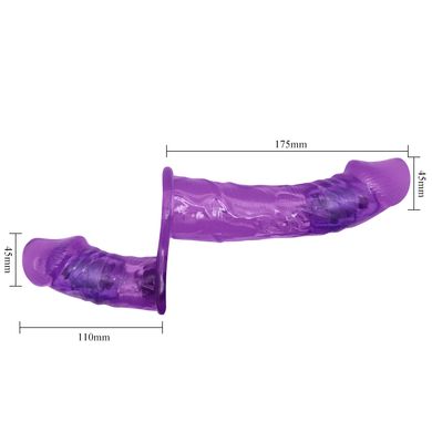 Страпон подвійний ULTRA PASSIONATE G-spot фіолетовий фото 7