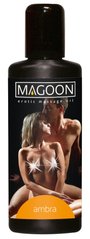 Возбуждающее массажное масло MAGOON амбра (100мл) фото 1