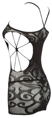 Ажурное мини-платье сетка Вивиан (черное) фото 5