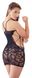 Ажурное мини-платье сетка Вивиан (черное), S-L