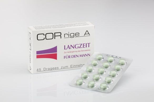 Таблетки для продления полового акта CORrige A (45шт.) фото 1