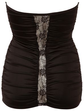 Мини-платье с кружевной вставкой (черное) фото 5