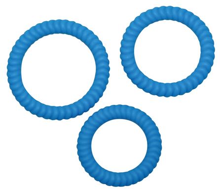 Набор мужских эрекционных колец Lust (голубые) фото 2