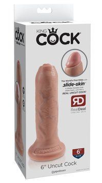 Фаллоимитатор с крайней плотью King Cock Uncut фото 1