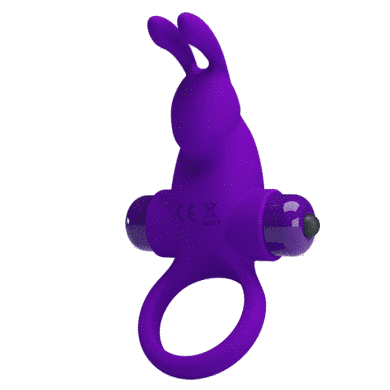 Виброкольцо на пенис ПРОВОРНЫЙ ЗАЙКА (фиолет.) фото 3