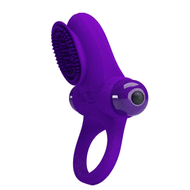 Виброкольцо со стимуляцией клитора ПАРТНЕР (фиолетовое) фото 3