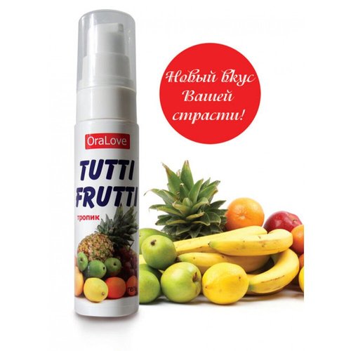Оральный гель-лубрикант "Tutti-frutti тропик" (30г) фото 1
