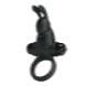 Виброкольцо на пенис ПРОВОРНЫЙ ЗАЙКА (черное)