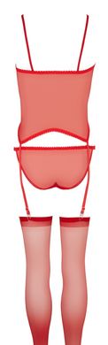 Комплект жіночої білизни з панчохами СЕКСІ червоний фото 5