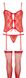Комплект жіночої білизни з панчохами СЕКСІ червоний