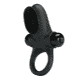 Виброкольцо со стимуляцией клитора ПАРТНЕР (черное)