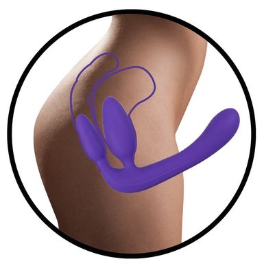 Анально-вагінальний безремневий страпон для жінок фото 4