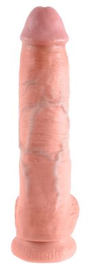 Фалоімітатор на присосці з мошонкою King Cock (25 см) фото 5