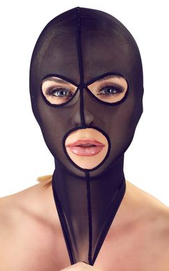 БДСМ-маска із сітки з отворами для рота та очей фото 3