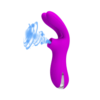 Вакуумний вібратор з вушками RALAP фіолетовий фото 6