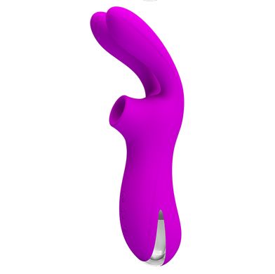Вакуумний вібратор з вушками RALAP фіолетовий фото 3