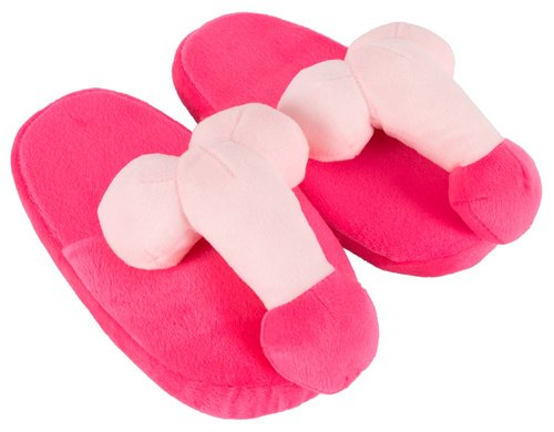 Прикольні домашні тапочки для жінок ПЕНІС (рожеві) фото 1