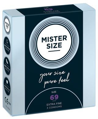 Презервативы MISTER SIZE (69 мм) 3шт фото 1