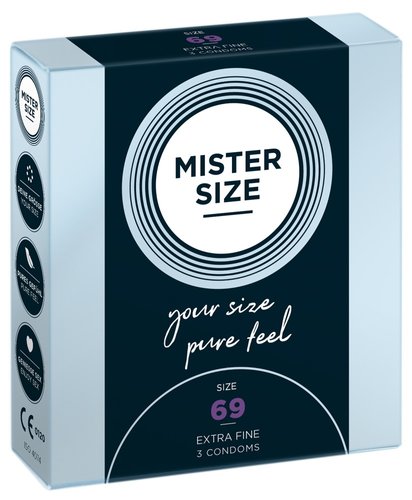 Презервативи MISTER SIZE (69 мм) 3шт фото 1