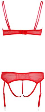 Красный комплект нижнего белья с поясом 2в1 фото 9