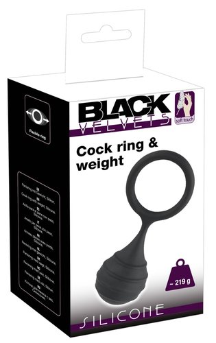 Кольцо для пениса с грузиком BLACK фото 1
