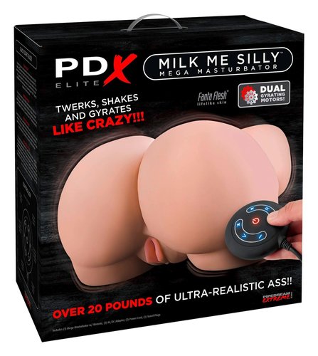 Реалістична вагіна з вібро-обертальним масажем MILK ME SILLY (тілесний)