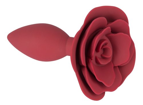 Анальна пробка з силікона з трояндою фото 1