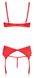 Красный комплект нижнего белья с поясом для чулок КОРОЛЕВА, S
