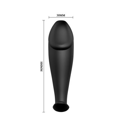 Анальна пробка з вібрацією в формі пеніса фото 5